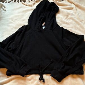 H&M Black Cropped Hoodie